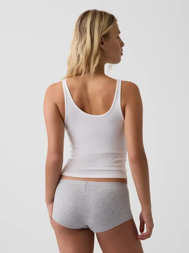 Shorty en coton stretch bio ultra-doux