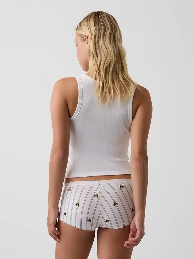 Shorty en coton stretch bio ultra-doux