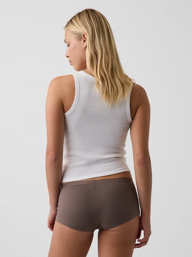 Shorty en coton stretch bio ultra-doux
