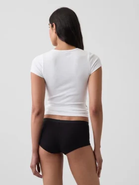 Shorty en coton stretch bio ultra-doux