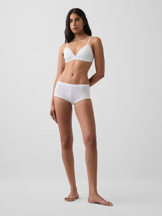 Shorty en coton stretch bio ultra-doux