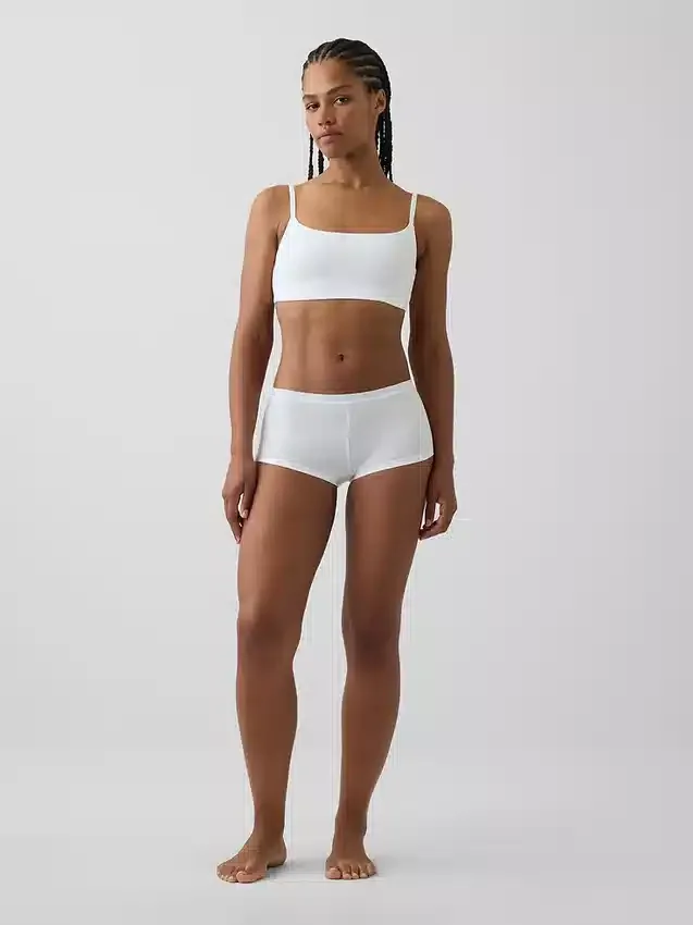 Shorty en coton stretch bio ultra-doux