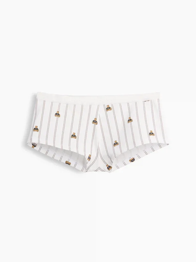 Shorty en coton stretch bio ultra-doux
