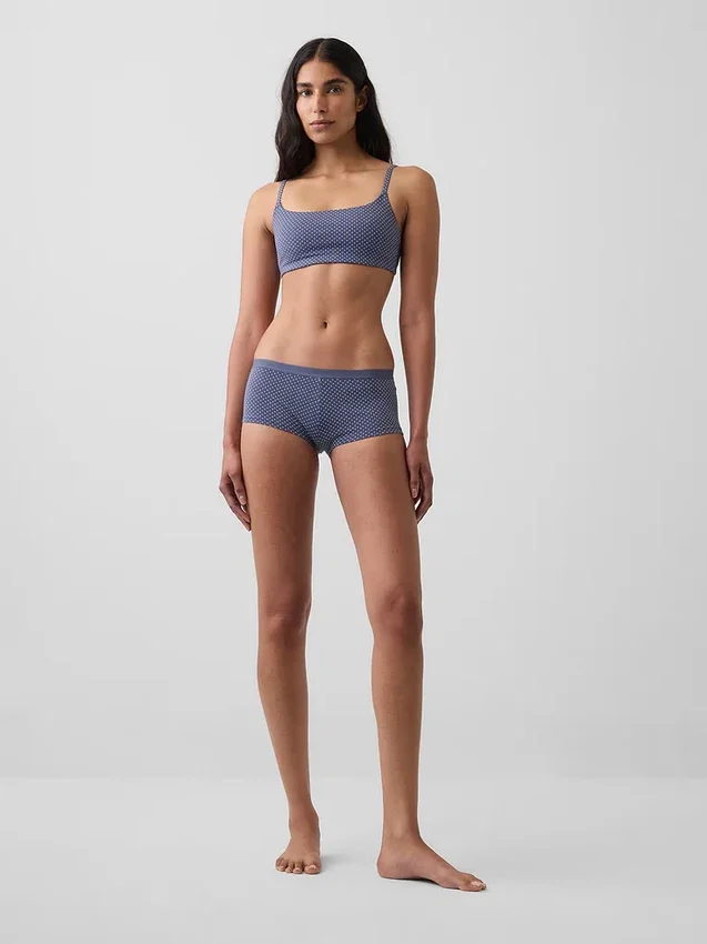 Shorty en coton stretch bio ultra-doux