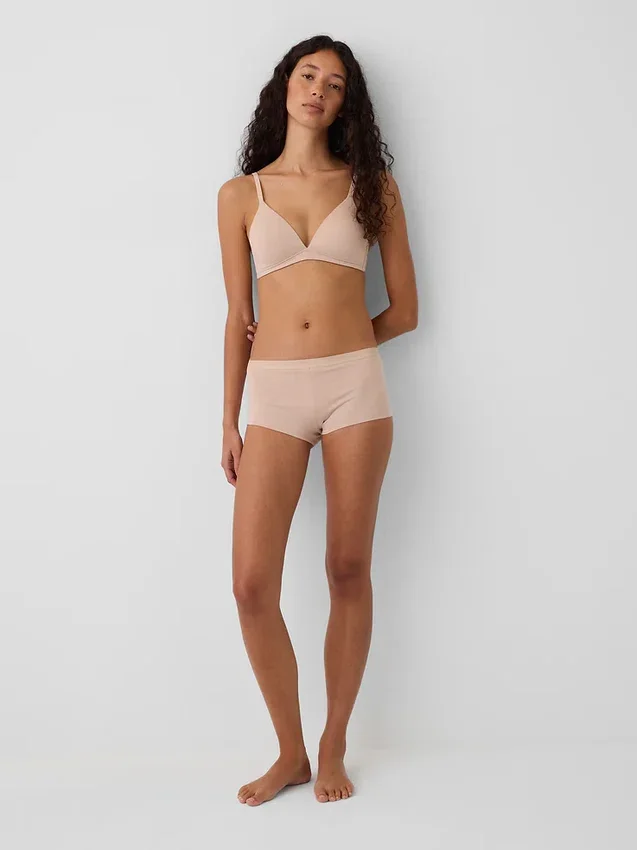 Shorty en coton stretch bio ultra-doux