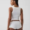 Shorty en coton stretch bio ultra-doux avec logo