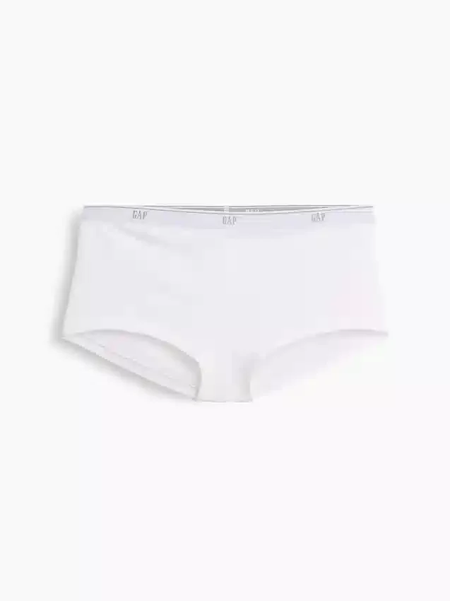 Shorty en coton stretch bio ultra-doux avec logo