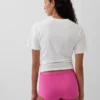 Shorty taille haute en coton bio extensible