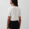 Shorty taille haute en coton bio extensible