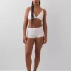 Shorty taille haute en coton bio extensible