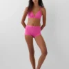 Shorty taille haute en coton bio extensible