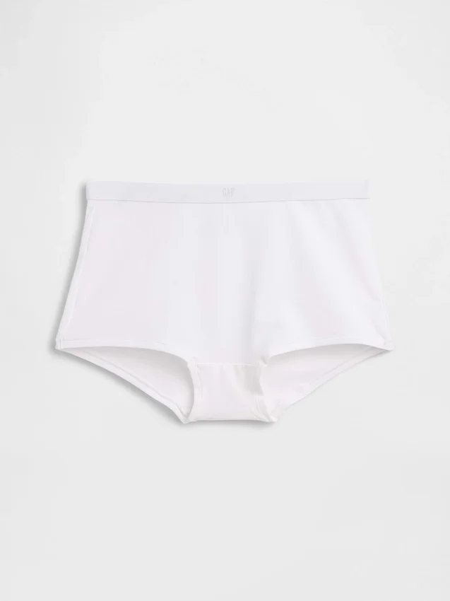 Shorty taille haute en coton bio extensible