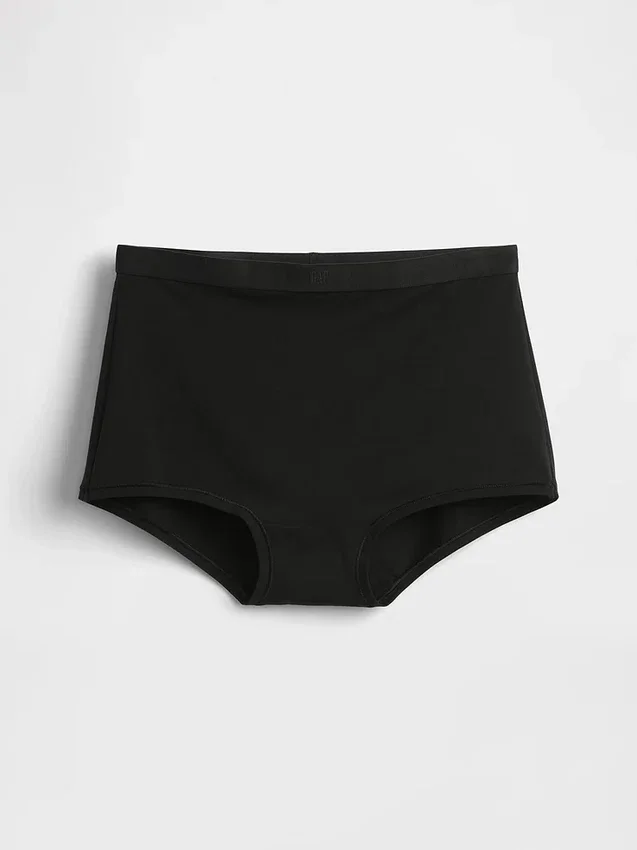 Shorty taille haute en coton bio extensible