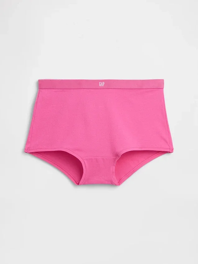 Shorty taille haute en coton bio extensible