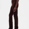 Slim Straight Jeans en velours côtelé taille haute style années 90