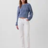 Slim Straight Jeans taille basse style années 90