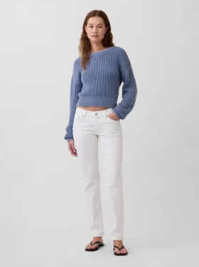 Slim Straight Jeans taille basse style années 90