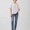 Slim Straight Jeans taille basse style années 90