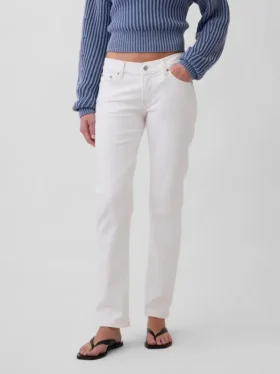 Slim Straight Jeans taille basse style années 90