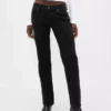 Slim Straight Jeans taille basse style années 90