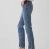 Slim Straight Jeans taille basse style années 90