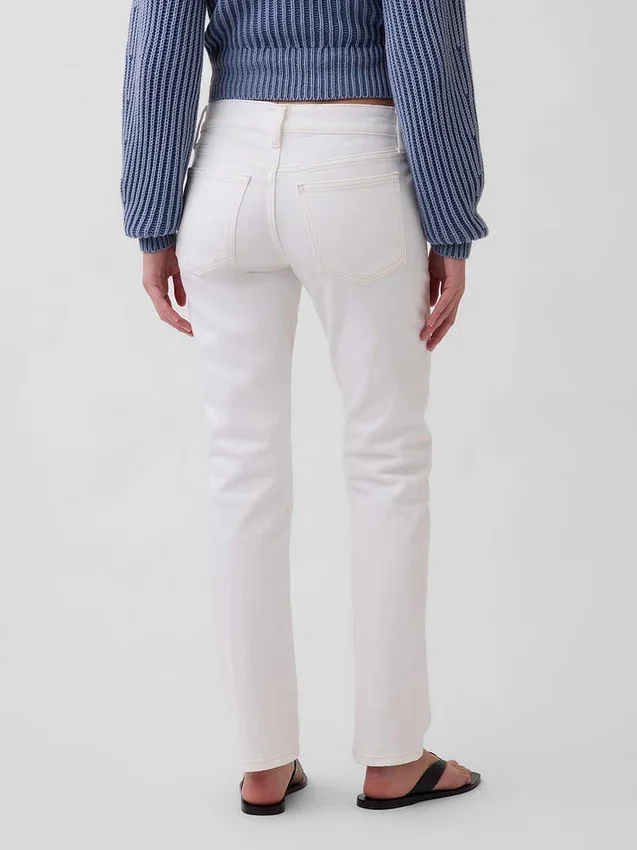 Slim Straight Jeans taille basse style années 90