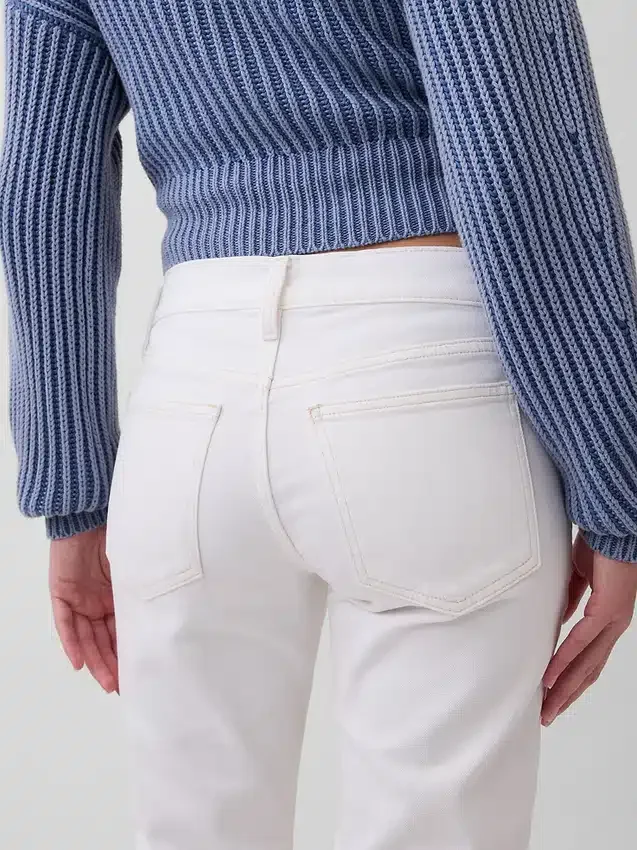 Slim Straight Jeans taille basse style années 90