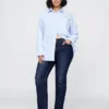Slim Straight Jeans taille basse style années 90