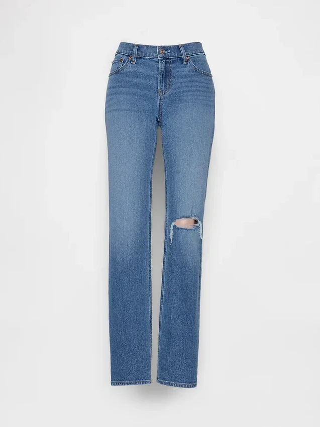 Slim Straight Jeans taille basse style années 90
