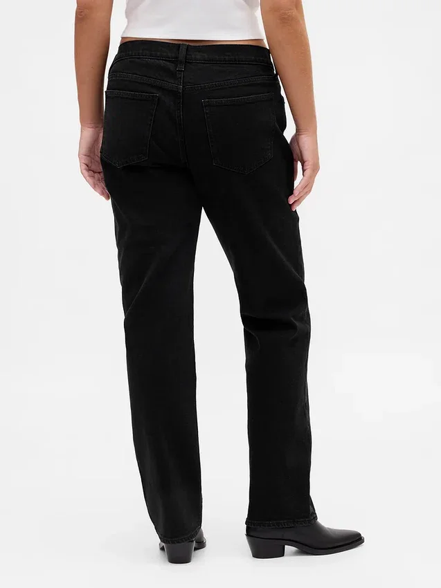Slim Straight Jeans taille basse style années 90