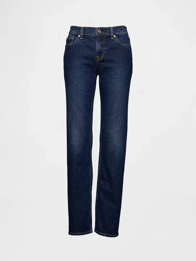 Slim Straight Jeans taille basse style années 90