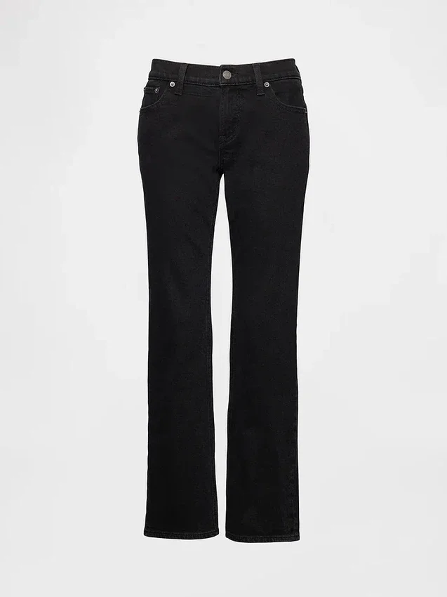 Slim Straight Jeans taille basse style années 90