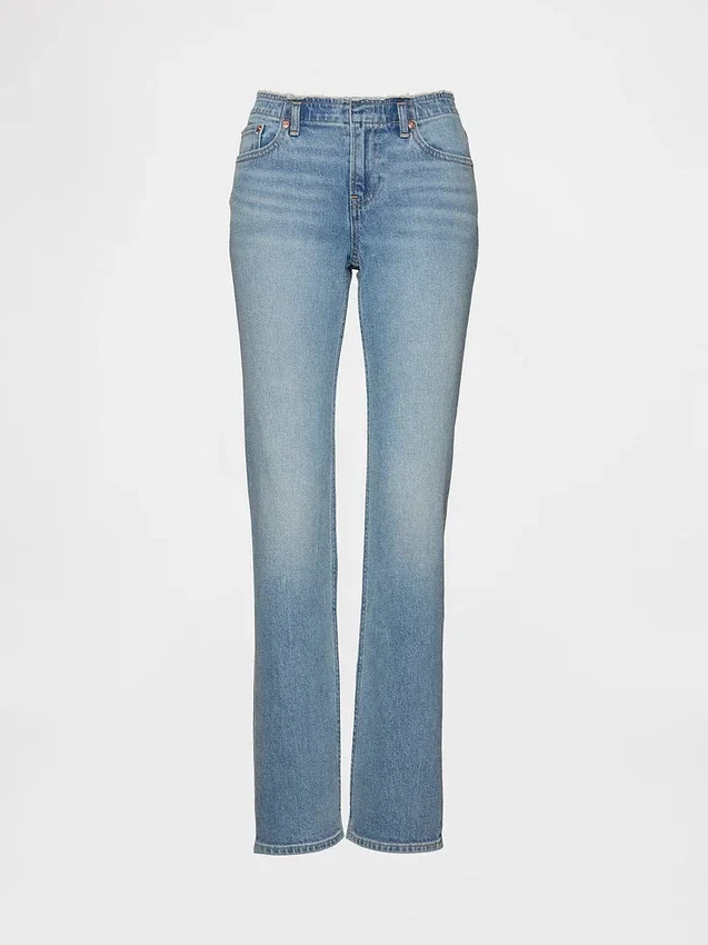 Slim Straight Jeans taille basse style années 90