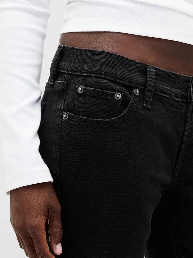 Slim Straight Jeans taille basse style années 90