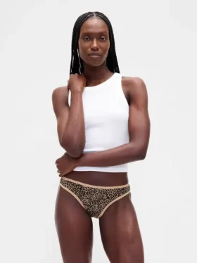 Slip bikini en coton bio extensible
