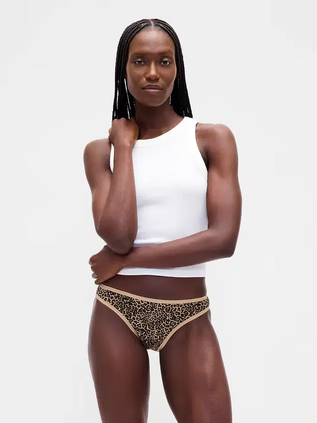 Slip bikini en coton bio extensible