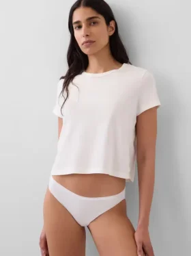 Slip bikini en coton bio extensible