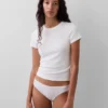 Slip bikini en coton bio extensible