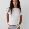 Slip bikini en coton bio extensible