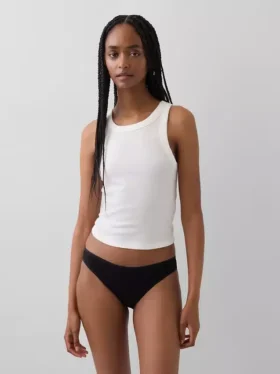 Slip bikini en coton bio extensible
