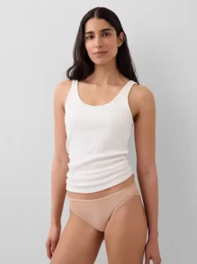 Slip bikini en coton bio extensible
