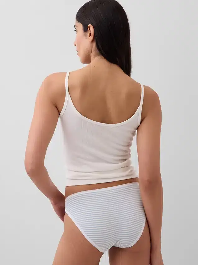 Slip bikini en coton bio extensible
