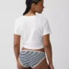 Slip bikini en coton bio extensible