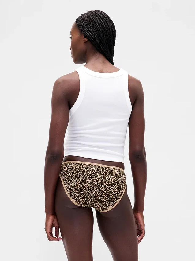 Slip bikini en coton bio extensible