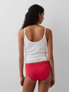 Slip bikini en coton bio extensible