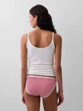 Slip bikini en coton bio extensible