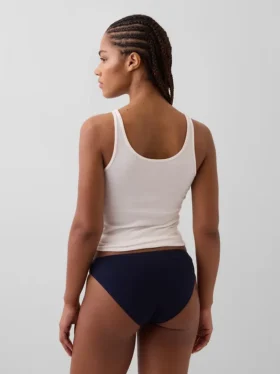 Slip bikini en coton bio extensible
