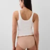Slip bikini en coton bio extensible