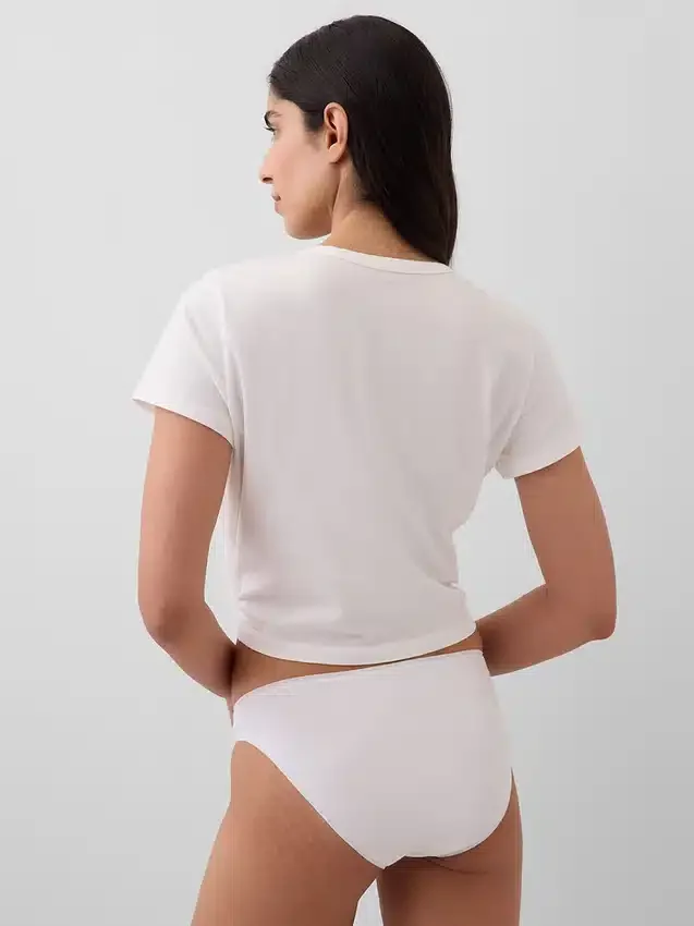 Slip bikini en coton bio extensible
