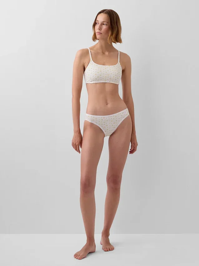Slip bikini en coton bio extensible